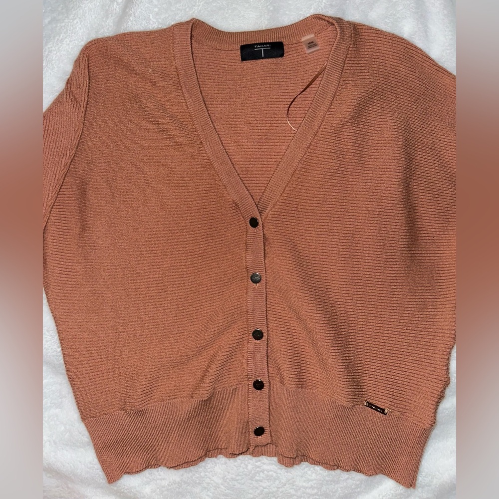 Tahari Women’s Cardigan medium - Picture 2 of 2